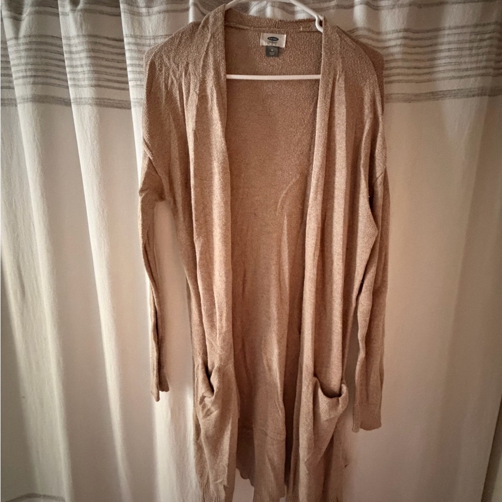 Old Navy Tan Open-Front Cardigan